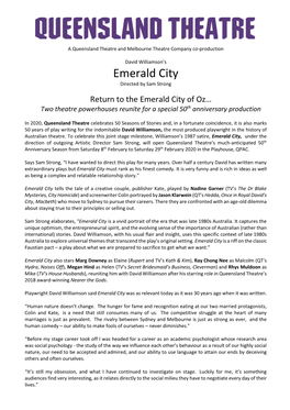 Emerald City Directed by Sam Strong