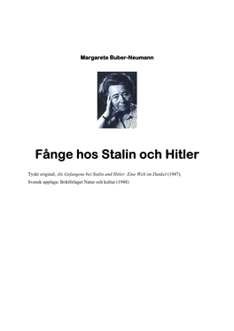 Fånge Hos Stalin Och Hitler