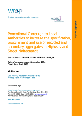 Promotional Campaign to Local Authorities to Increase The