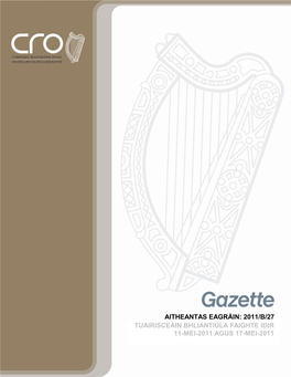 2011/B/27 Tuairisceáin Bhliantiúla Faighte Idir 11-Mei-2011 Agus 17-Mei-2011 Inneács De Na Cineál Áiteamh