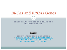 BRCA1 and BRCA2 Genes and Their Relationship to Breast And