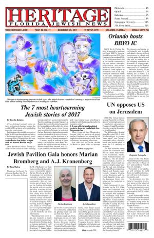 The 7 Most Heartwarming Jewish Stories of 2017 Orlando Hosts BBYO