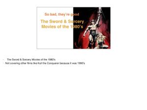 The Sword & Sorcery Movies of the 1980'S