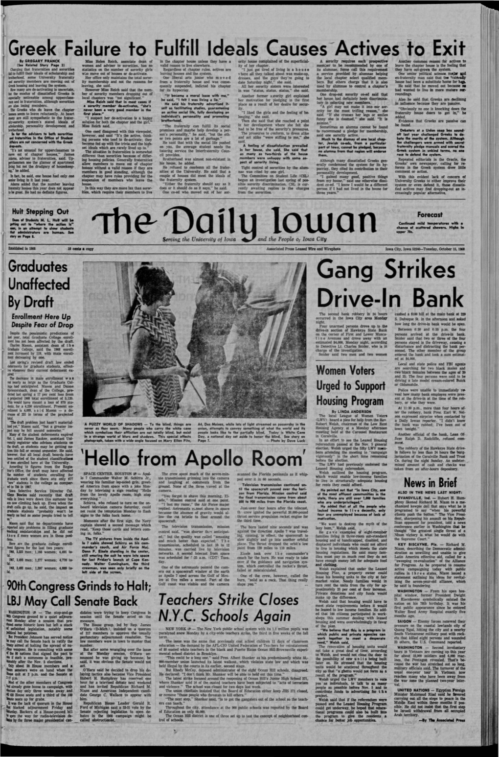 Daily Iowan (Iowa City, Iowa), 1968-10-15