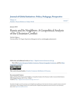 Russia and Its Neighbors: a Geopolitical Analysis of The
