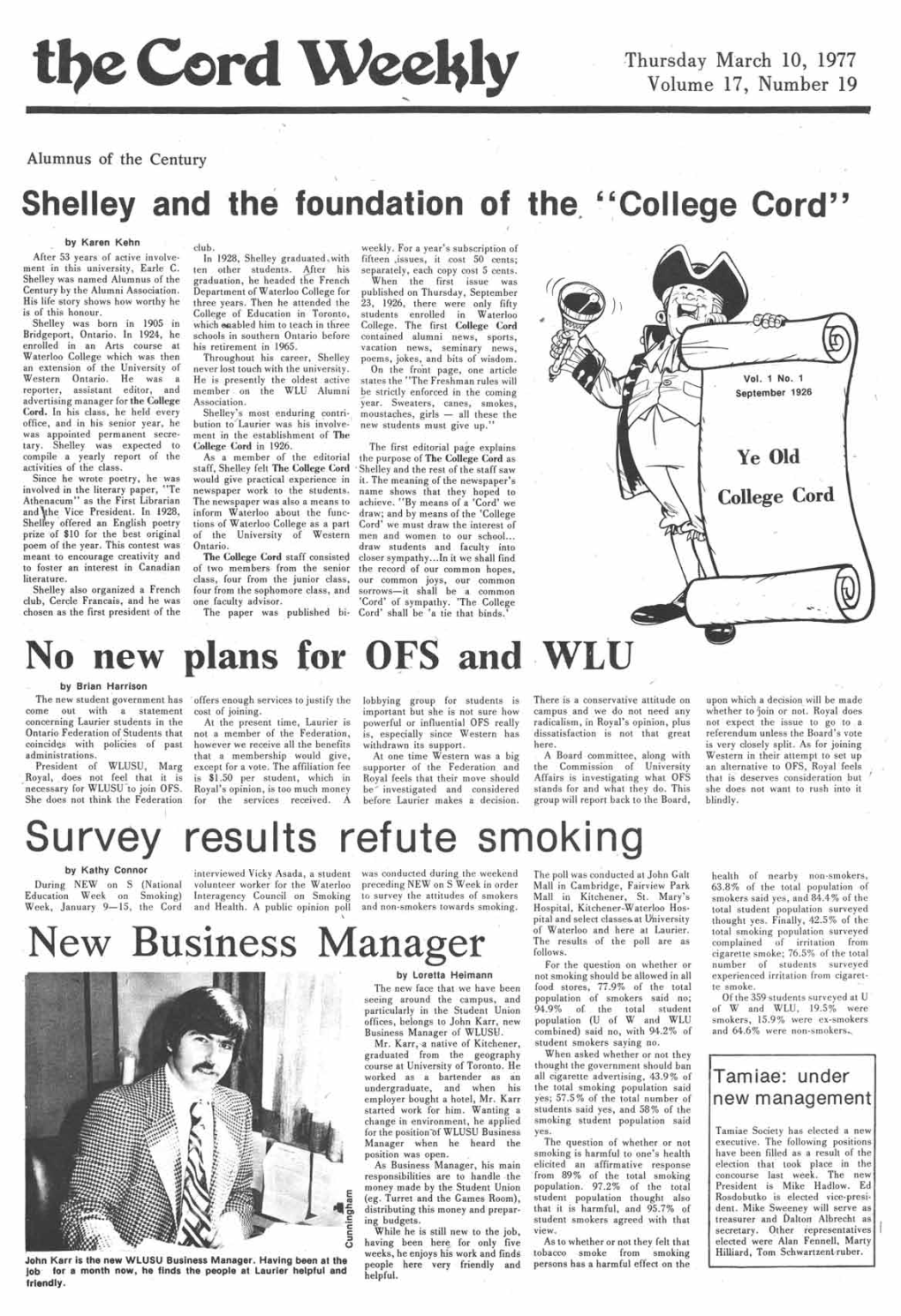 The Cord Weekly (March 10, 1977)