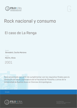 Rock Nacional Y Consumo