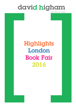 Highlights London Book Fair 2016 Highlights