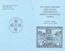The Twelfth Biennial New College Conference On