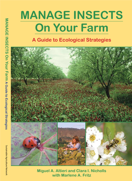 MANAGE INSECTS on Your Farm MANAGE INSECTS on Your Farm MANAGE INSECTS a Guide to Ecological Strategies