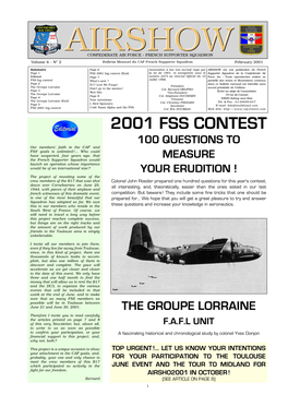 2001 Fss Contest