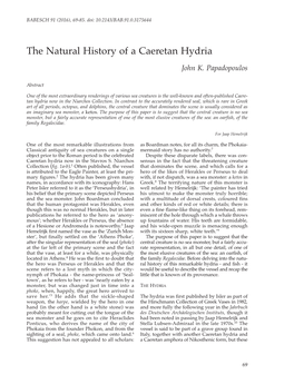 The Natural History of a Caeretan Hydria