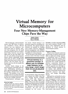 Virtual Memory for Microcomputers (MMU Comparison)