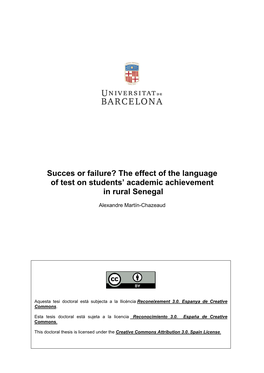 The Effect of the Language of Test on Students' Academic Achievement In
