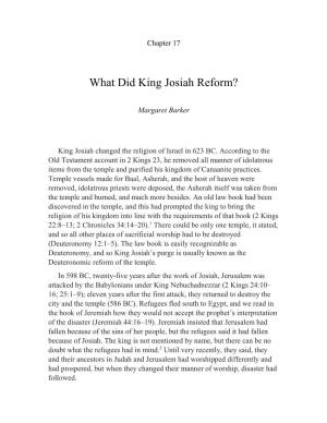 What Did King Josiah Reform?