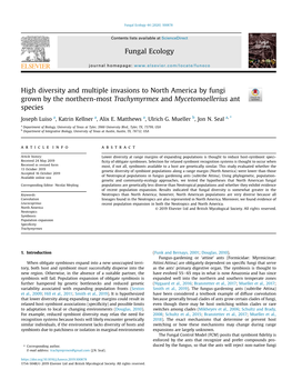 High Diversity and Multiple Invasions to North America by Fungi Grown by the Northern-Most Trachymyrmex and Mycetomoellerius Ant Species