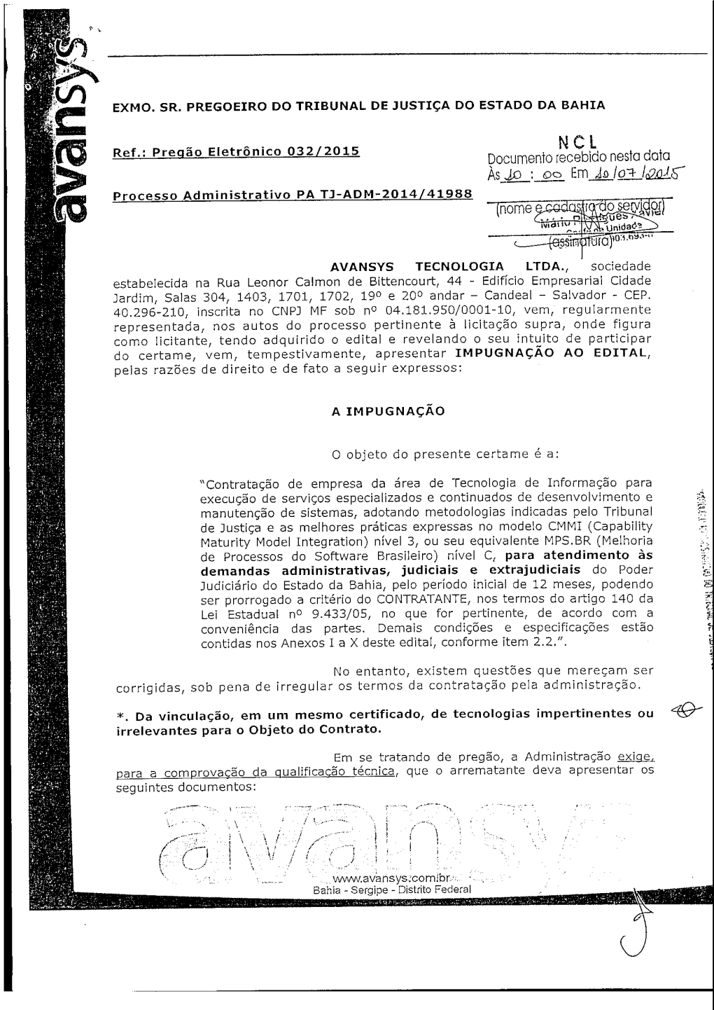 Asj ' Fio. Em Àa Ioi Processo Administrativo PA TJ-ADM-2014/41988