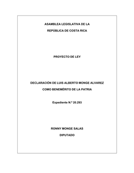 Asamblea Legislativa De La República De Costa Rica