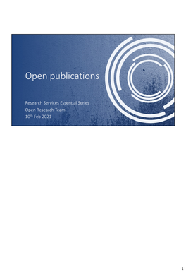 Open Publications