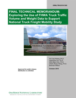Exploring the Use of FHWA Truck Traffic Volume and Weight Data to Support National Truck Freight Mobility Study