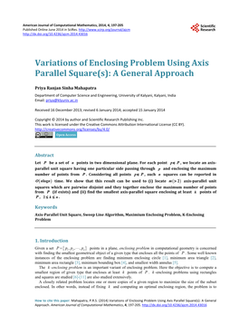 Variations of Enclosing Problem Using Axis Parallel Square(S): a General Approach