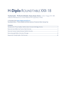 H-Diplo ROUNDTABLE XXII-18