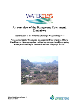 An Overview of the Mzingwane Catchment, Zimbabwe