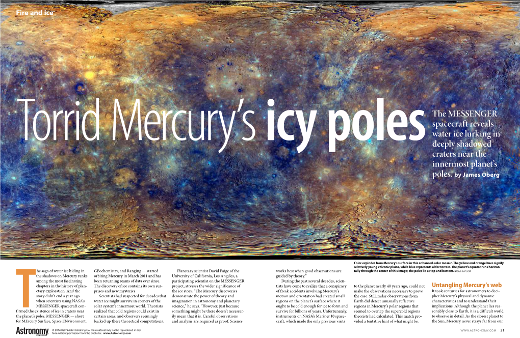Torrid Mercury's Icy Poles