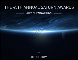 The 45Th Annual Saturn Awards 2019 Nominations
