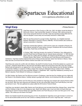 Virgil Earp : Biography