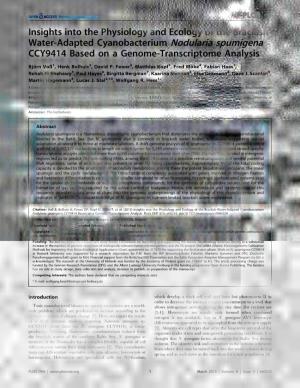 Nodularia Spumigena CCY9414 Based on a Genome-Transcriptome Analysis