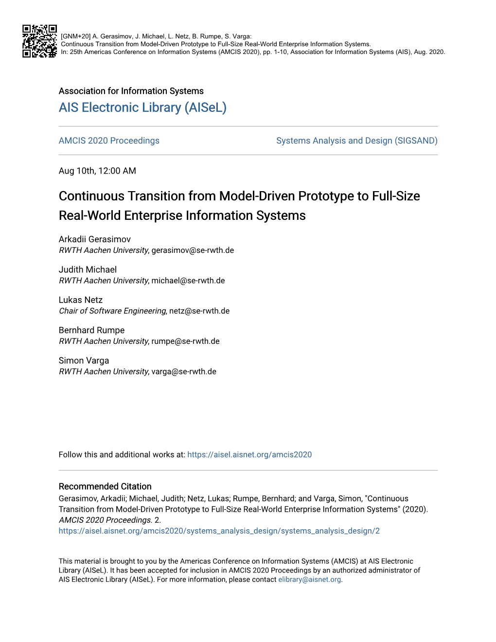 Continuous Transition from Model-Driven Prototype to Full-Size Real-World Enterprise Information Systems