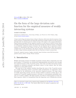On the Form of the Large Deviation Rate Function for the Empirical Measures