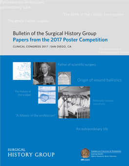 Bulletin of the Surgical History Group Papers from the 2017 Poster Competition