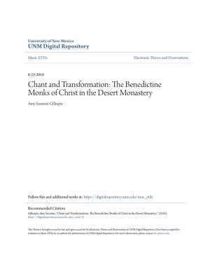 The Benedictine Monks of Christ in the Desert Monastery Amy Suzanne Gillespie