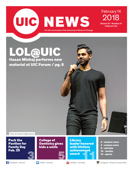 Hasan Minhaj Performs New Material at UIC Forum / Pg. 6 February 14