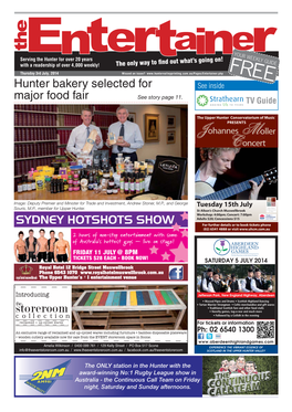 SYDNEY HOTSHOTS SHOW Hunter Bakery Selected for Major Food Fair