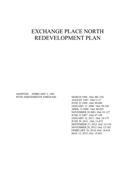 Exchange Place North Redevelopment Plan