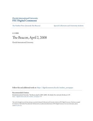 The Beacon, April 2, 2008 Florida International University