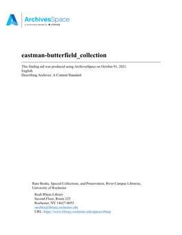 Eastman-Butterfield Collection