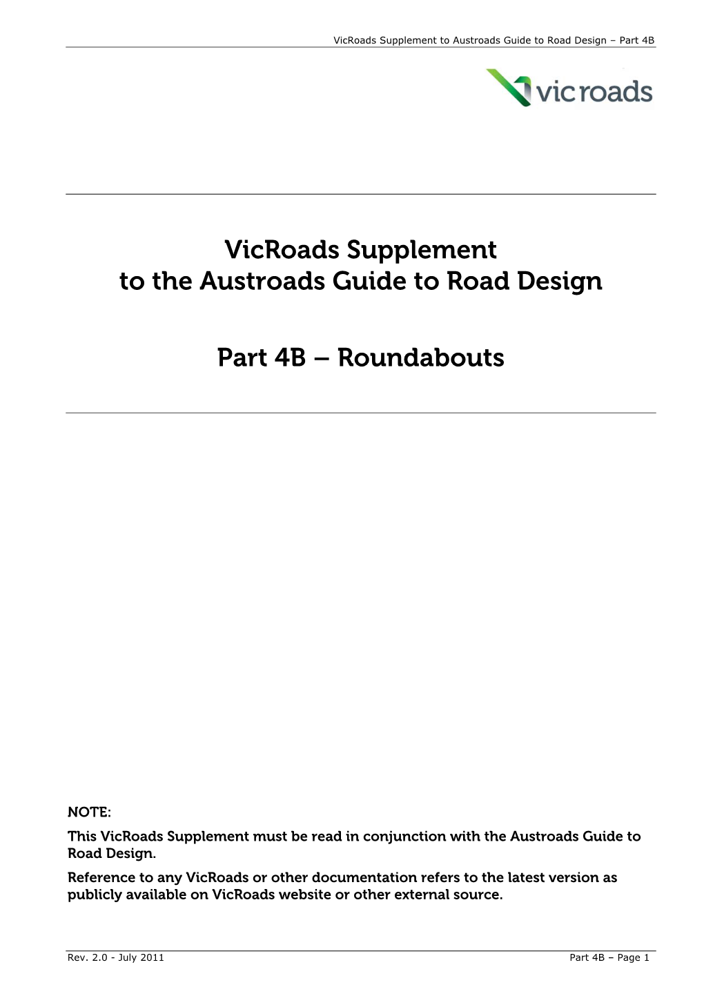 vicroads drawing presentation guidelines