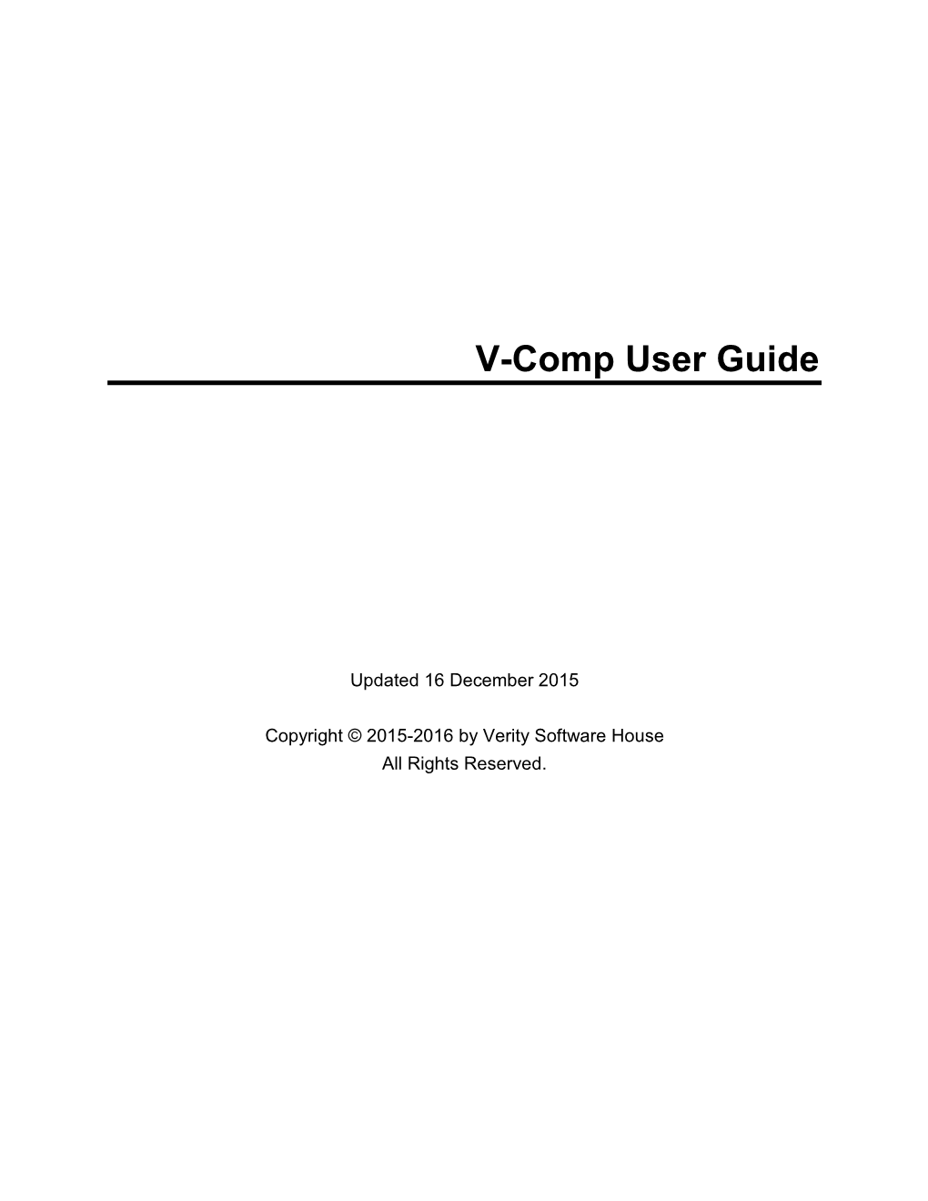 V-Comp User Guide