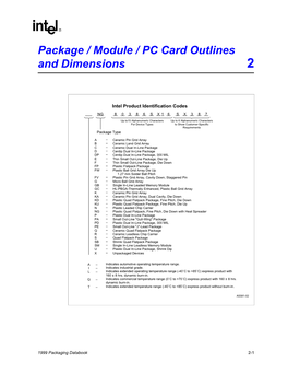 Package / Module / PC Card Outlines and Dimensions 2