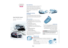 Audi A4/A4 Avant Quick Reference Guide