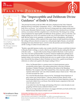 The “Imperceptible and Deliberate Divine Guidance” of Endo's Silence