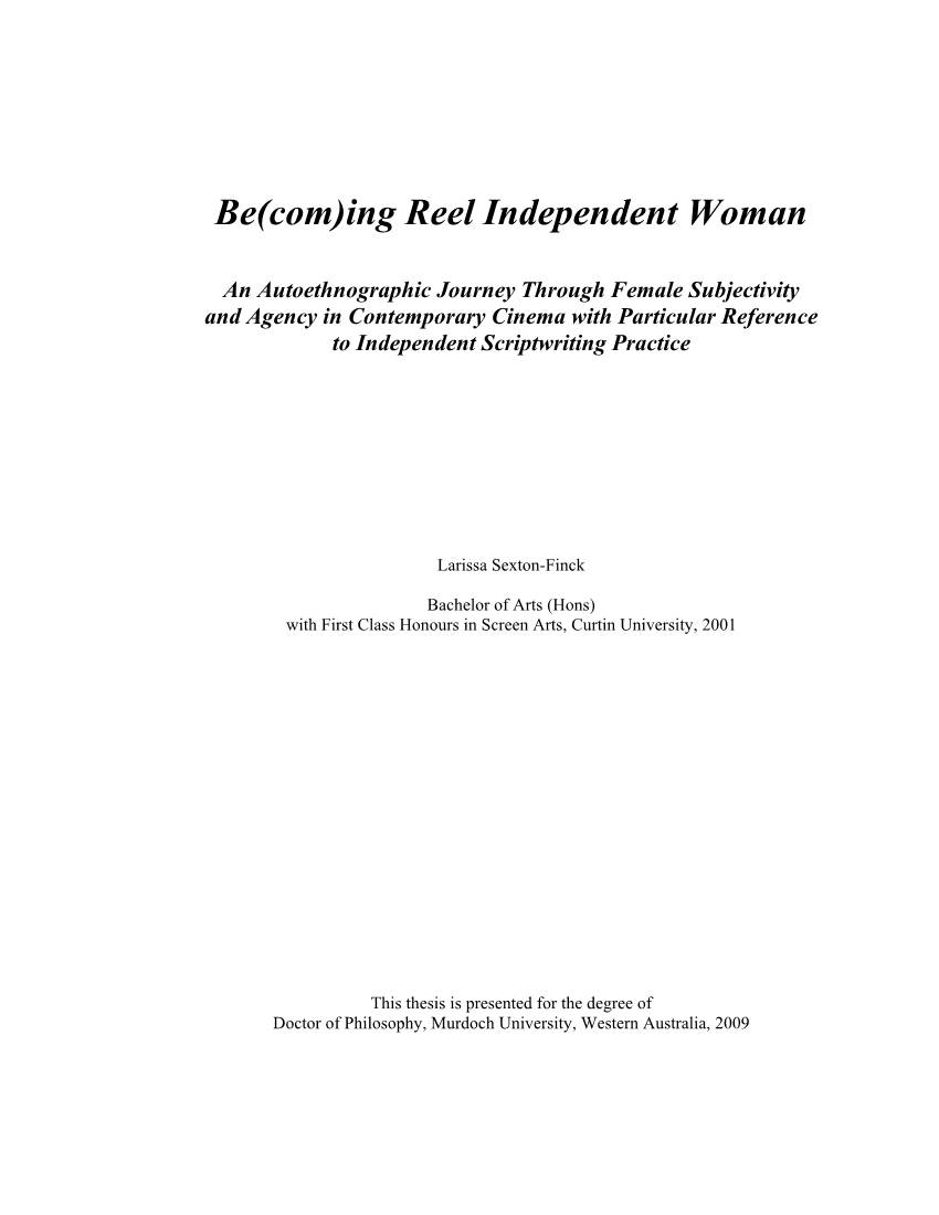 Be(Com)Ing Reel Independent Woman