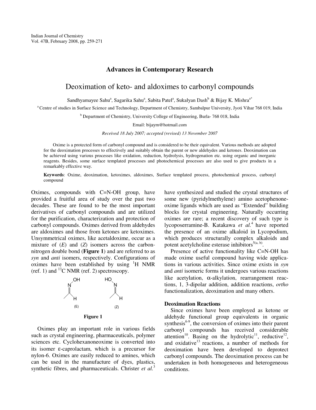 Deoximation of Keto- and Aldoximes to Carbonyl Compounds