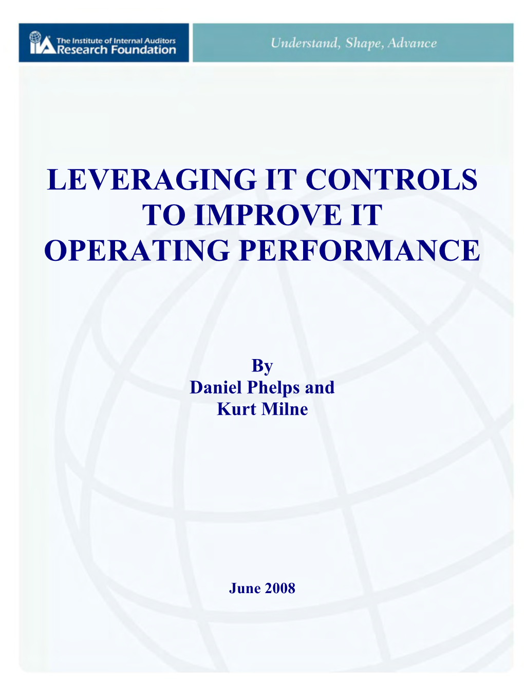 Leveraging It Controls to Improve It Operating Performance