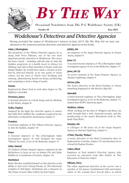 June Wodehouse's Detectives As Sent to Elin 28 Feb 12.Qxd