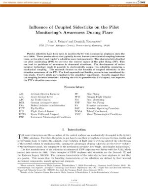 Influence of Coupled Sidesticks on the Pilot Monitoring's Awareness